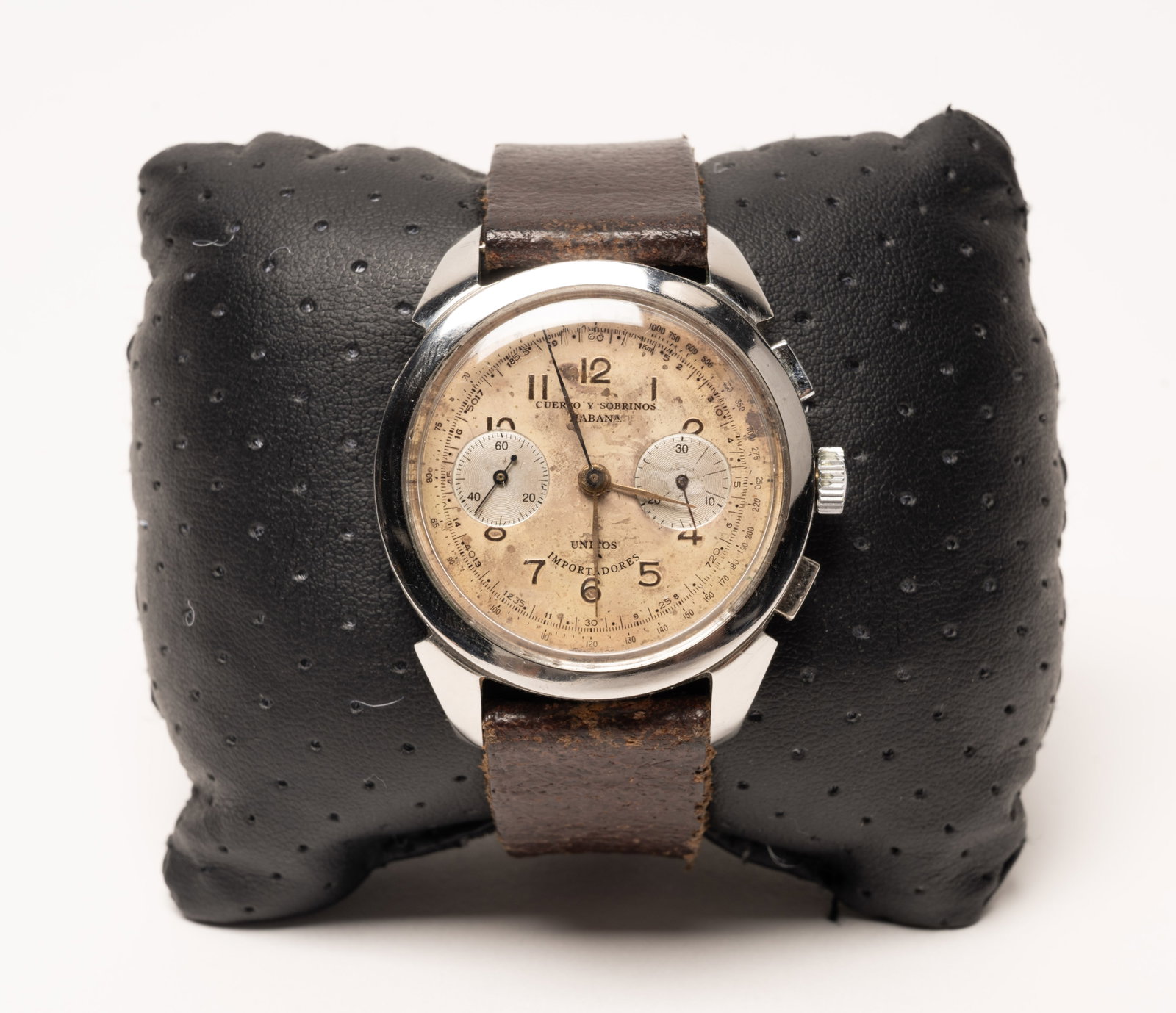 Vtg Cuervo Y Sobrinos Habana Chrono Men Watch in Running Order Rare (1 of 12)