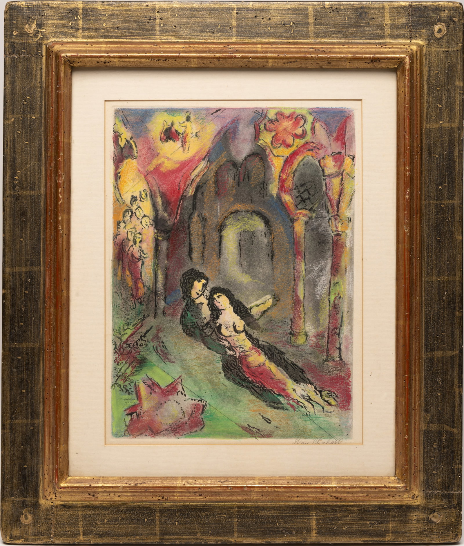 Marc Chagall ( France Russia 1887 -1985) "Granada" Mid Century Etching & Aquatint on Paper (1 of 8)