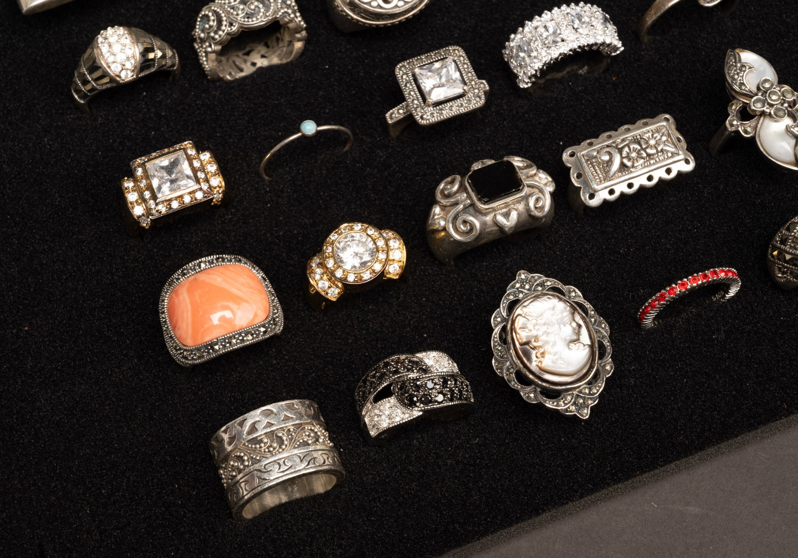Large Sterling Silver Ring Collection - 2
