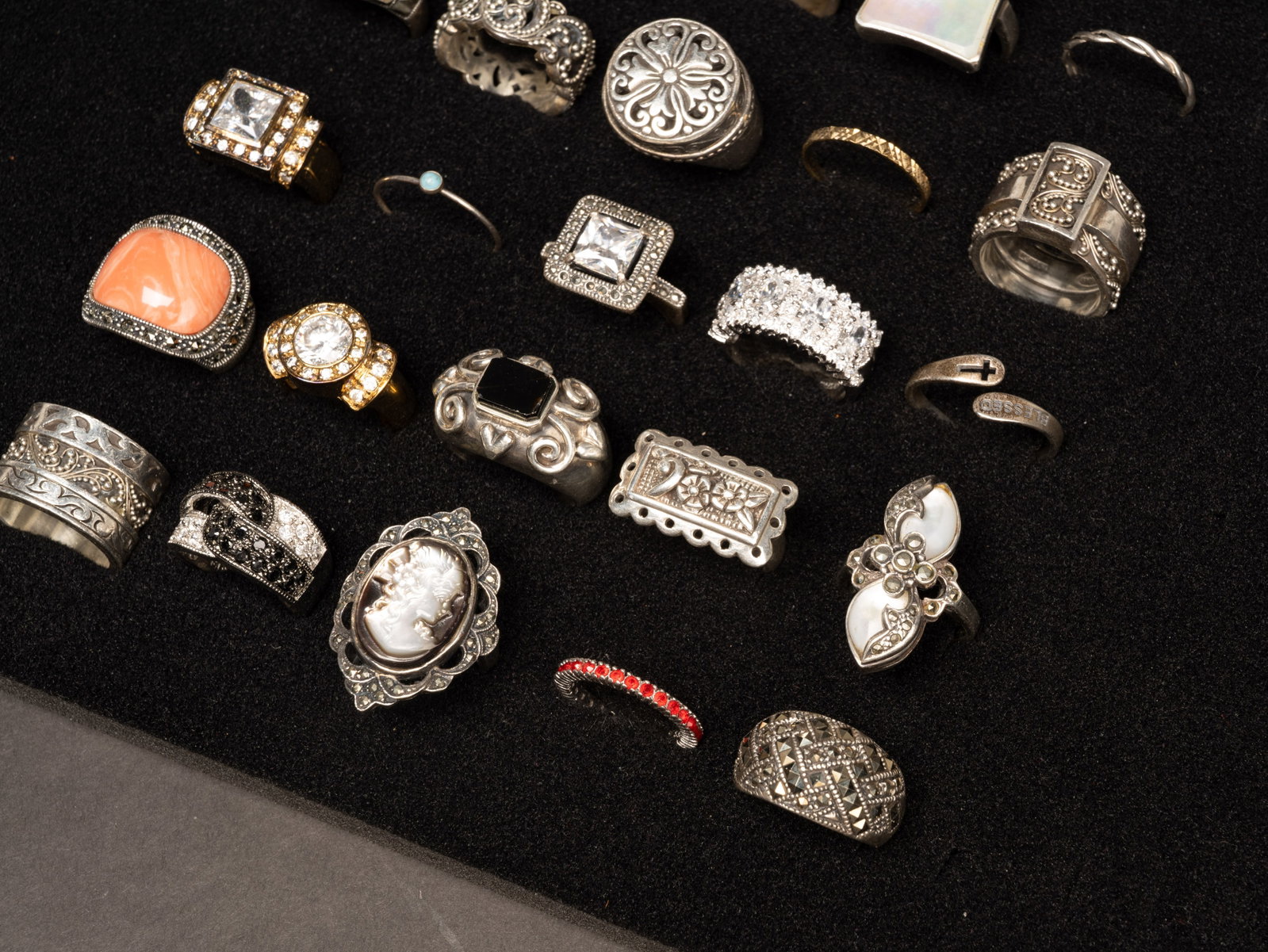 Large Sterling Silver Ring Collection - 4
