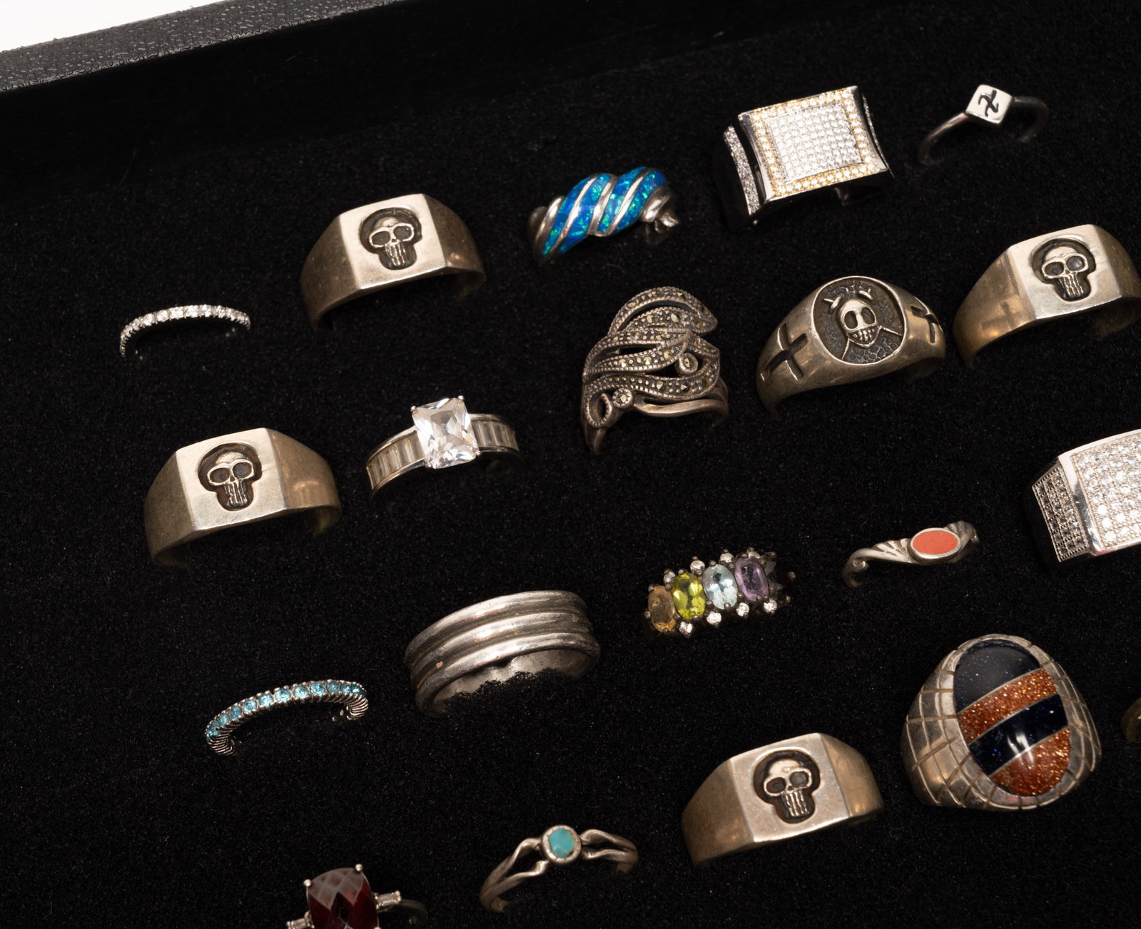 Large Sterling Silver Ring Collection - 3