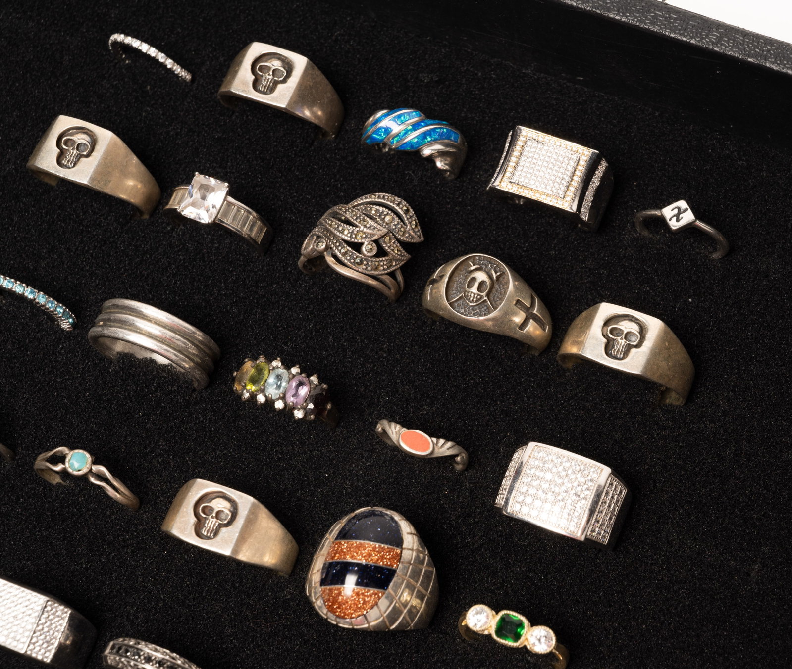 Large Sterling Silver Ring Collection - 5