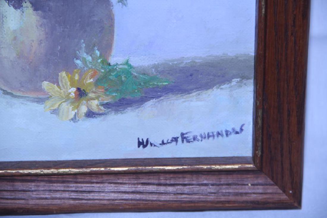 Beautiful pair of still life paintings of flowers (1 of 10)