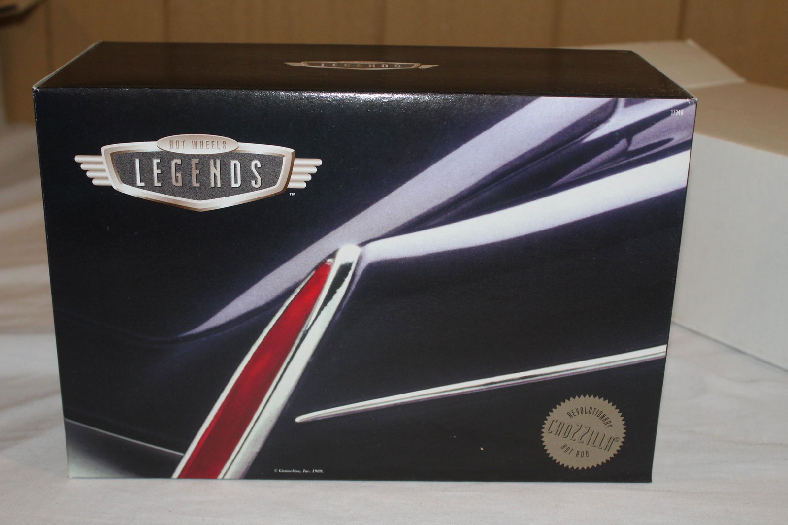 Hot wheels legends #17348 Cadzzilla hot rod: This comes in both original boxes and foam shell packaging. The foam packaging still has the tape on it and has never been opened. This is in new condition. All complete. Label on the box reads limite