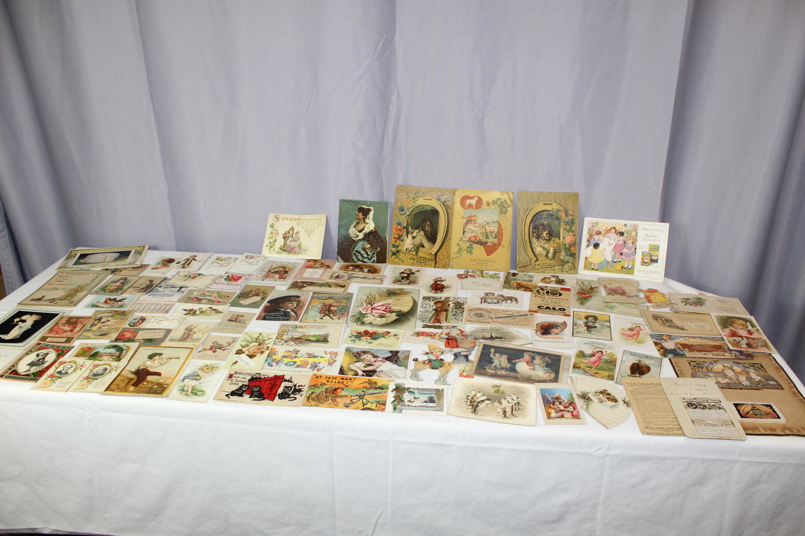 Large lot of AD/trade cards (1 of 14)
