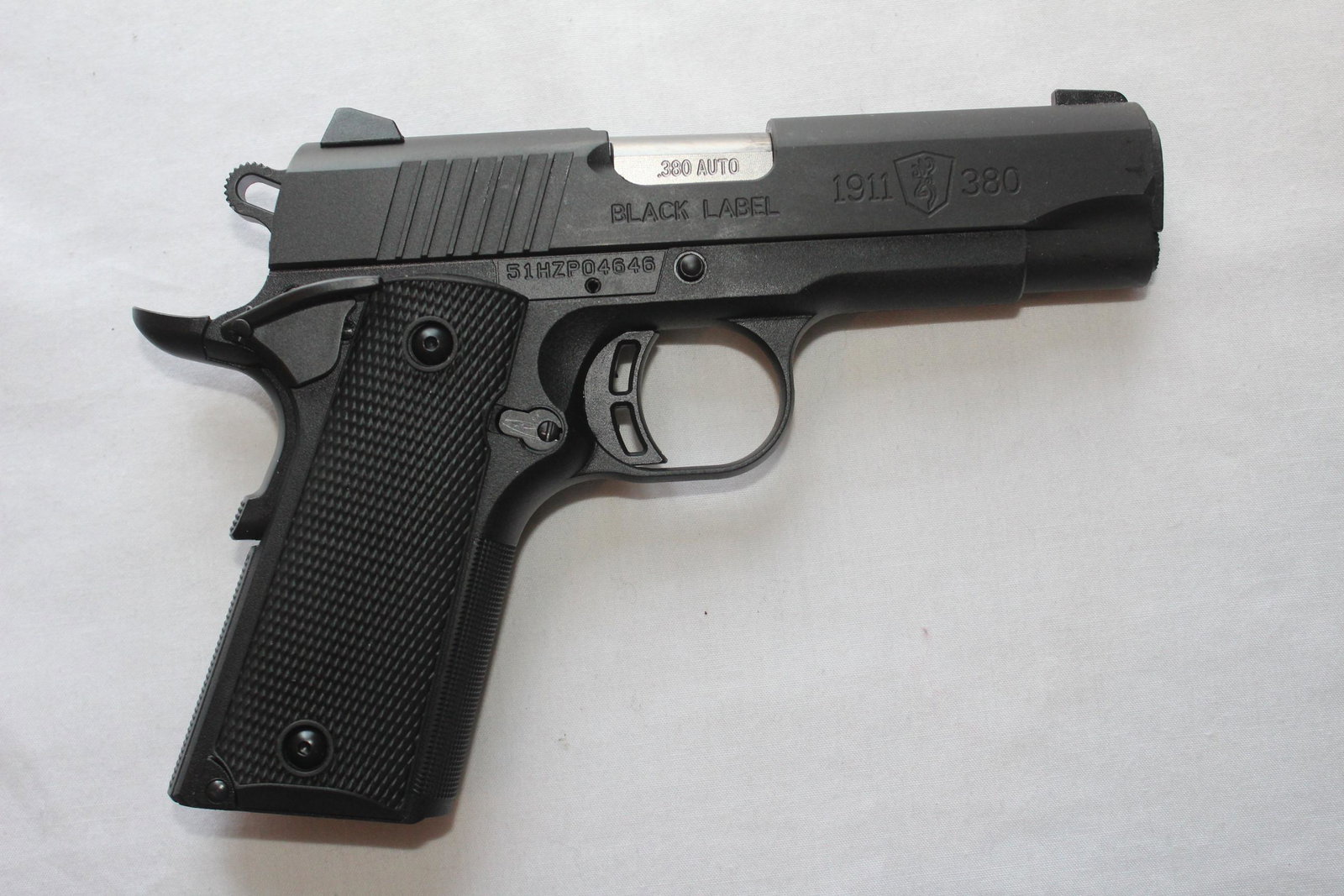 Browning 1911 380 Pistol: This is a brand new, in the case, Browning 1911-380 .380 Auto Pistol with black composite grip fixed sights 3.625" BBL. Serial Number 51HZP04646. Shipping of guns in this sale are limited to only US a