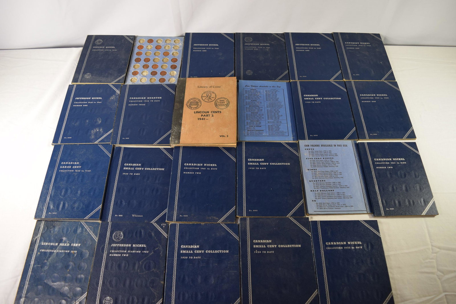 Lot of Canadian Nickle Books: This lot contains approx. 18 coin books. Listed as follows: Jefferson Nickel collection starting 1962 number 2- partially full book. Canadian Nickle Collection 1961 to date number two- partially full
