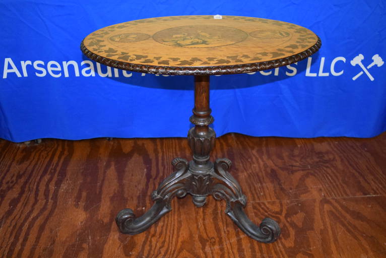 Antique Inlay Flip Top Table Nov 07, 2021 Paul Arsenault