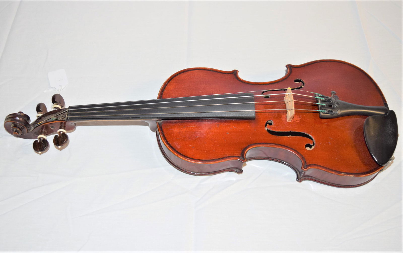 3/4 French Violin A La Ville De Padoue: Violin 3/4 French, beautiful 1pc back, internally branded A La Ville De Padoue Nicolas Duchene. Late 1800s. Chip on scroll edge. Great estate violin to add to any shop, collection or home. 13in back.