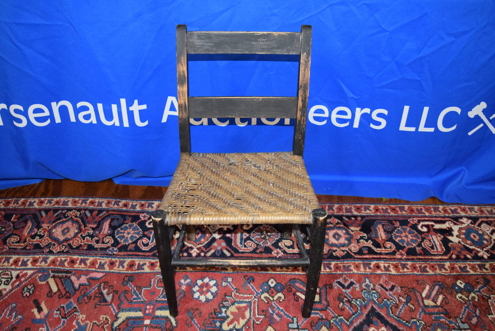 Antique Hitchcock Style Painted Rush Seat Chair Auction