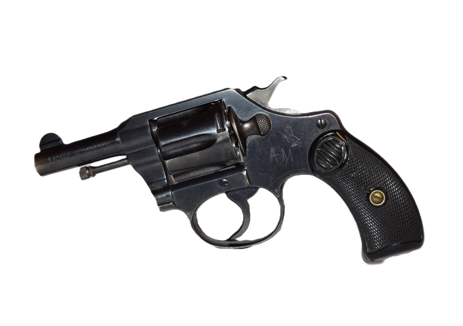 Colt Pocket Positive 32 New Police Revolver: Colt Pocket Positive 32 New Police CTG Revolver. Serial Number: 89644. Revolver holds 6 rounds. Barrel Length: 2.5 Inches. Manufactured in approximately 1920. Appears to be in good overall condition f