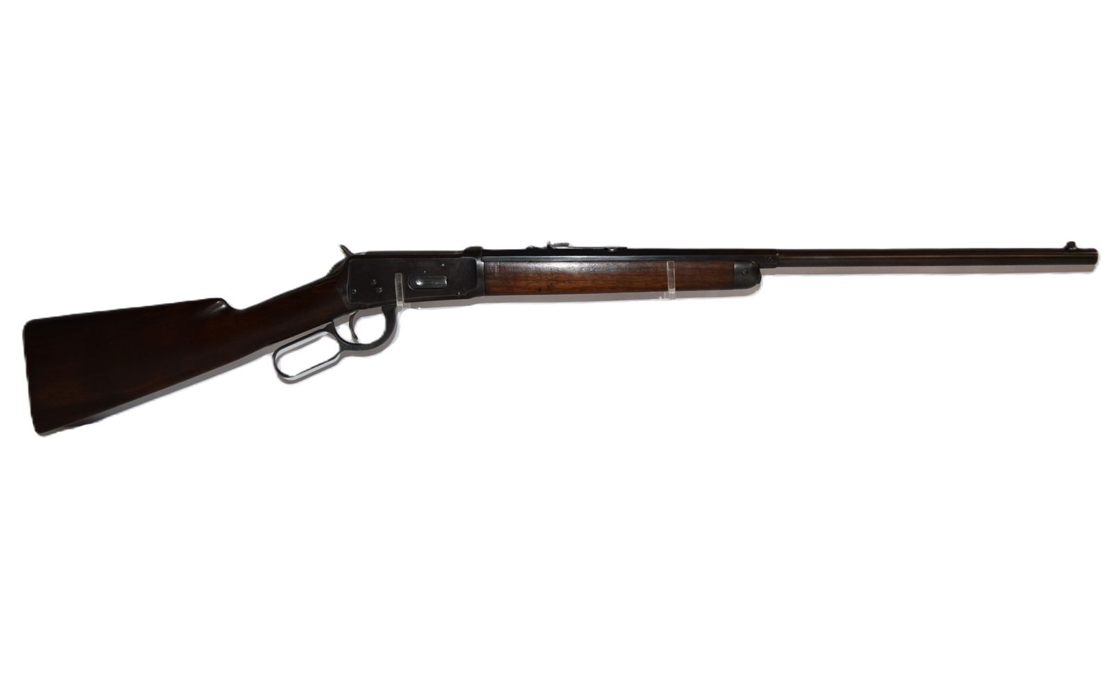 Winchester Model 1894 32-40 Rifle: Winchester Model 1894 32-40 Rifle. Lever Action. Serial Number: 362708. Half Round Half Octagon Barrel. Barrel Length: 24 Inches. Shotgun checkered butt. Believed to be manufactured in 1908. Appears t