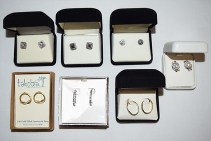 Lot of Seven Pairs of Earrings