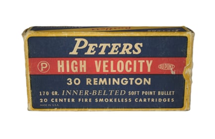 Peters High Velocity 30 Rem Ammo Box