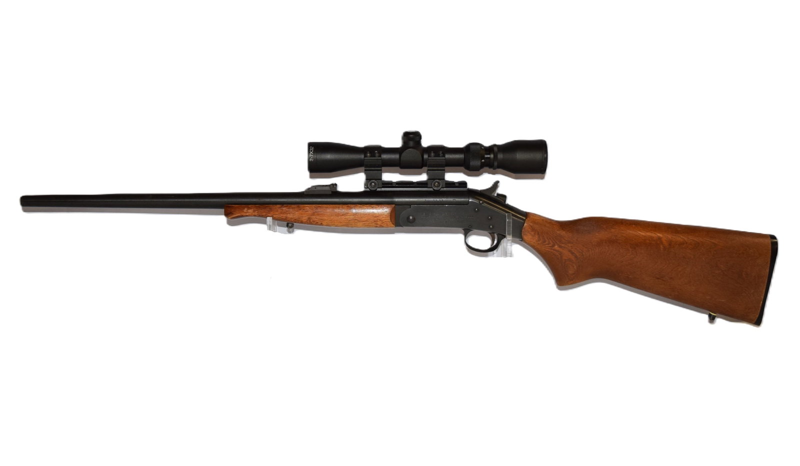 New England Firearms Co Handi Rifle SB2 30-30 WIN Rifle: New England Firearms Co Handi Rifle SB2 30-30 WIN Rifle. Serial Number: NE261006. Mounted Remington 2-7X32 Scope. Barrel Length: 22 Inches. Wood stock and forestock both in very good overall condition