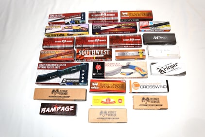 Large Lot of Knives in Boxes