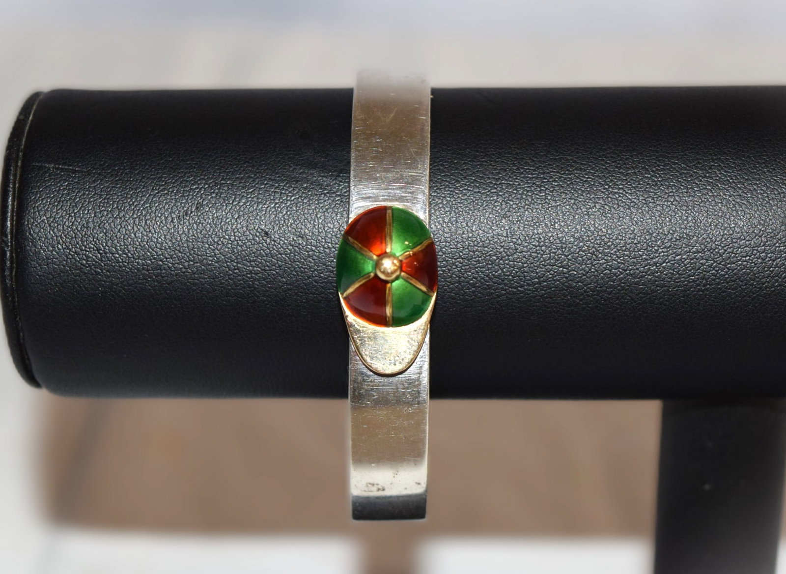 GUCCI Italy Vintage Equestrian Jockey Hat Sterling Silver Cuff Bracelet (1 of 19)