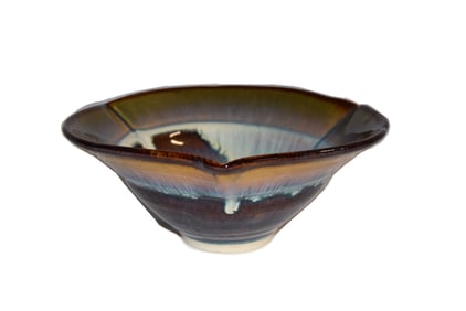 Vintage Bill Campbell Signed Tulip Pottery Bowl