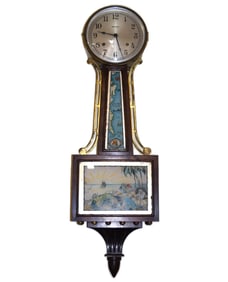 Ingraham Company Treasure Island Reverse Painted Banjo Clock