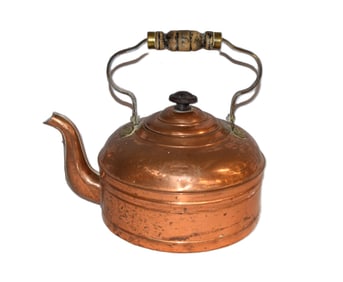 Early 1900's Rome Metal Ware Copper Tea Kettle