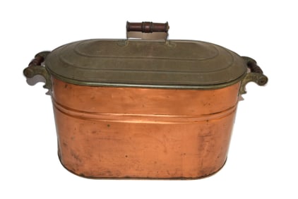 Early 1900's ROME Metal Ware Copper Boiler With Cover