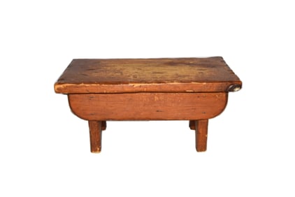 Antique Wooden Milking Stool/Footstool