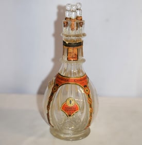Vintage Cusenier Liqueurs De Lux Four Chamber Bottle