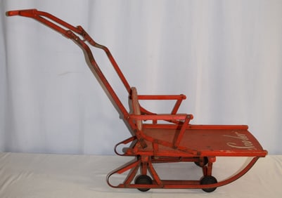 Mid Century Sno-Ler Childrens Folding Snow Sled