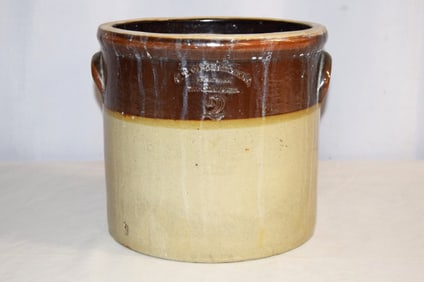 F. T. Wright & Son 2 Gallon Double Earred Crock