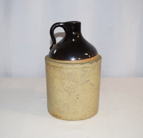 Vintage Salt Glazed Stoneware Whiskey Jug Crock