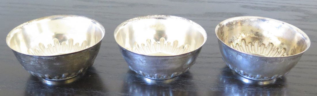 Christofle Silver Plate Ice Cream or Finger Bowl Lot: This lot consists of 3 bowls. Each measure 4.5" wide.