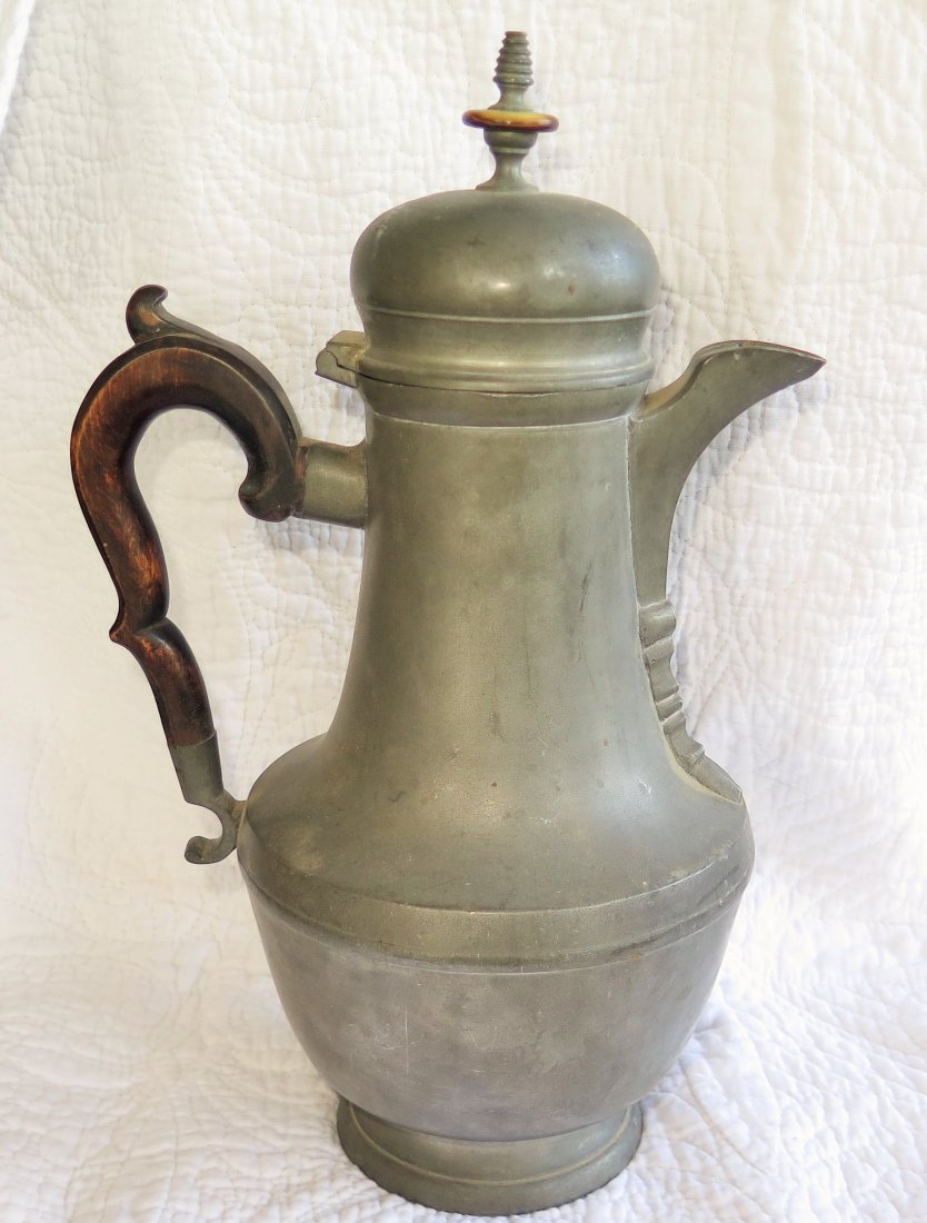 Mid 19th Century Pewter Coffee Pot - Possibly American (1 of 6)