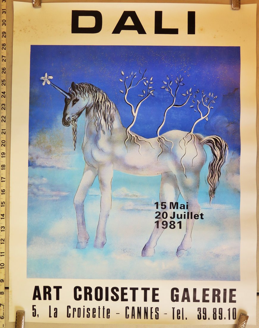 DALI 1981 EXHIBITION POSTER Art CROISETTE CANNES (1 of 1)
