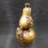 A GILT BRONZE DOUBLE GOURD BOTTLE STATUE QIANLONG MARK - 4
