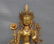 A GILT BRONZE GREEN TARA BUDDHA FIGURE QING DYNASTY. - 4