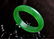 A NATURAL GREEN JADE BANGLE. - 5
