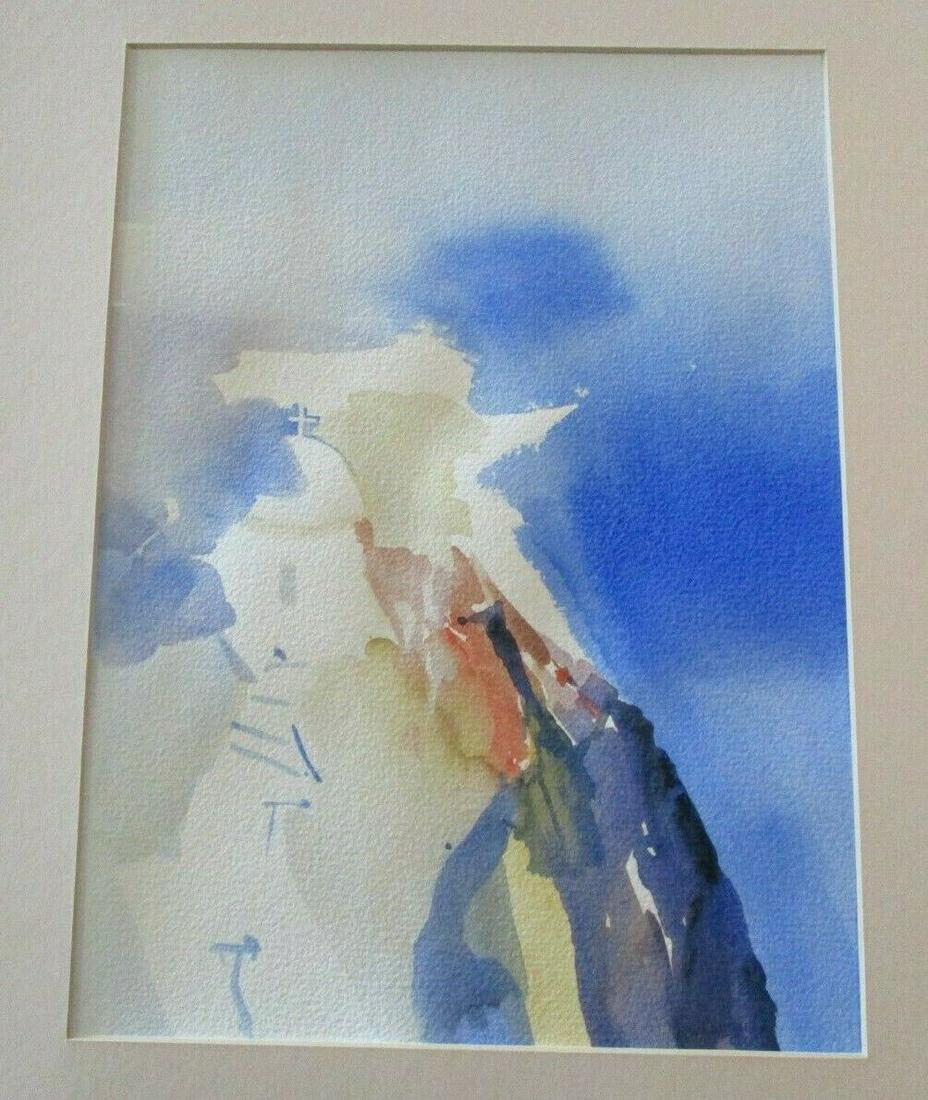 A DREAMY IMPRESSIONIST LANDSCAPE MODERNIST WADE: [Measurements: SHEET SIZE 11 x 15 INCHES. UNFRAMED.] Overview: WATERCOLOR PAINTING ON PAPER. DAVID B WADE SIGNED ORIGINAL. NOT A PRINT OF ANY KIND.PROVENANCE: FROM A PRIVATE COLLECTOR, ACQUIRED FROM A