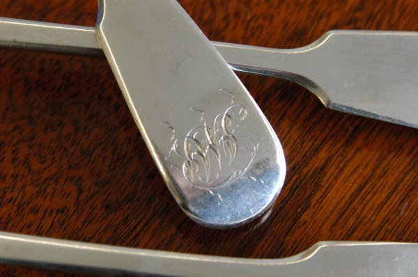 London sterling serving spoons marked TW (4) - 2