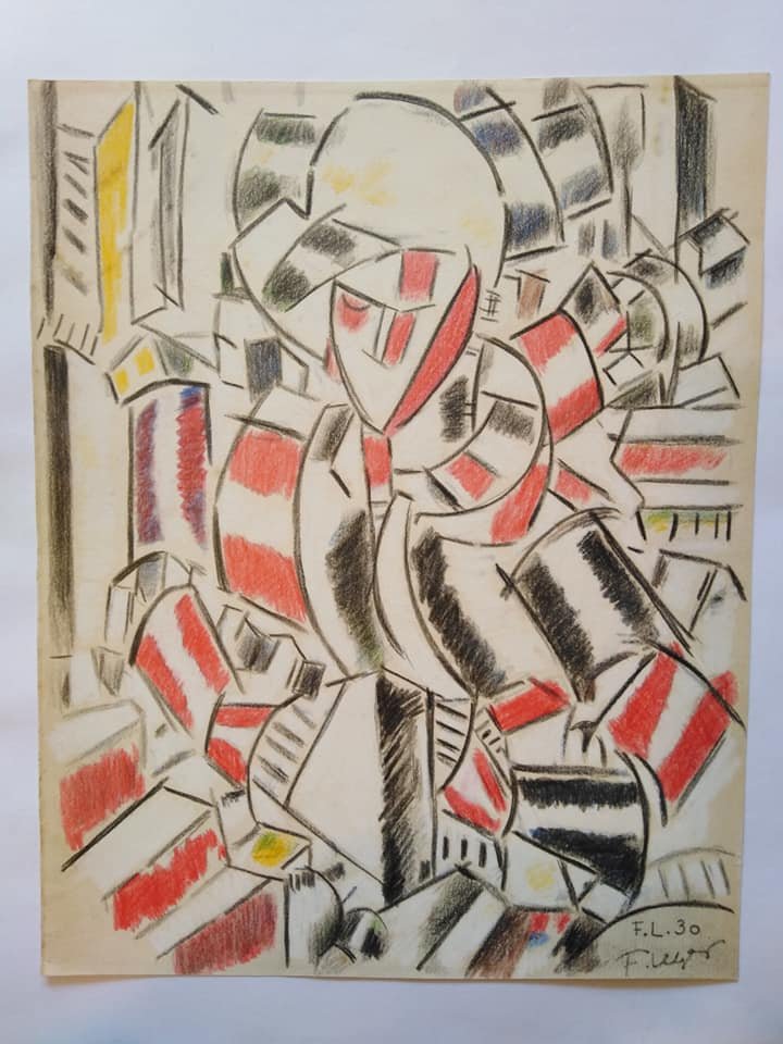 Attr Fernand Leger French (1881-1955) Pastel (1 of 7)