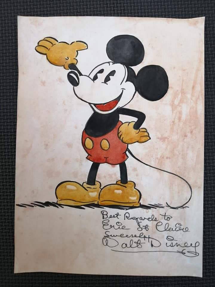 Attr Walt Disney American (1901-1966) Color watercolor (1 of 5)