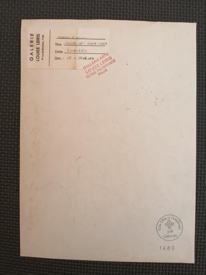 Pablo Picasso Drawing Ink on Paper (1 of 4)