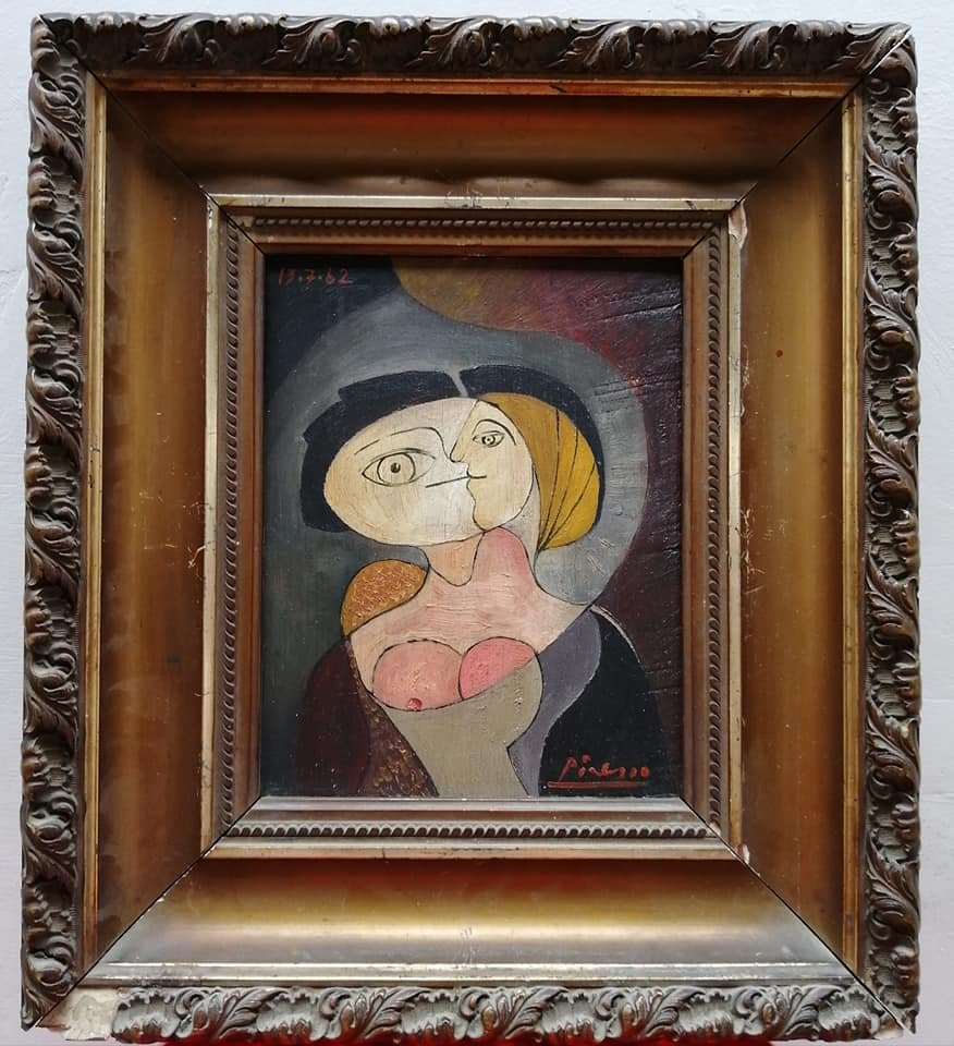 Pablo Picasso Spanish (1881-1973) Oil on Board (1 of 12)