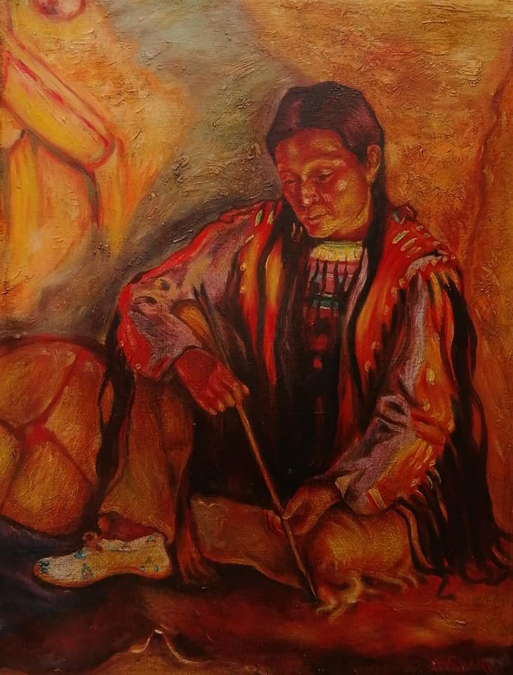 Joseph Henry Sharp (1859-1953) Oil on Canvas (1 of 11)