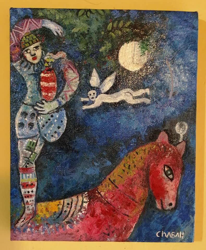 Marc Chagall (1887 - 1985) Oil Painting (1 of 8)