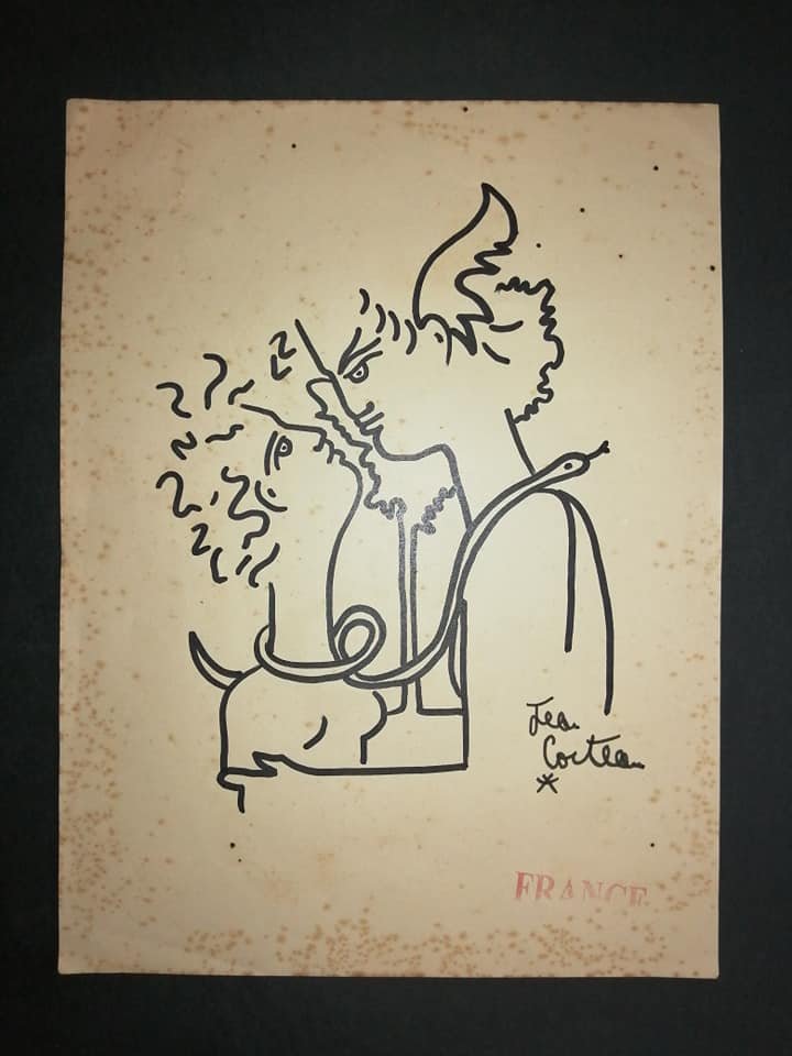 Drawing, Jean Cocteau (1 of 2)