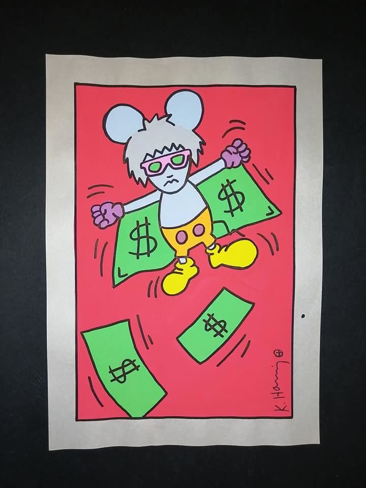 Signed Drawing On Paper After Keith Haring (1 of 2)