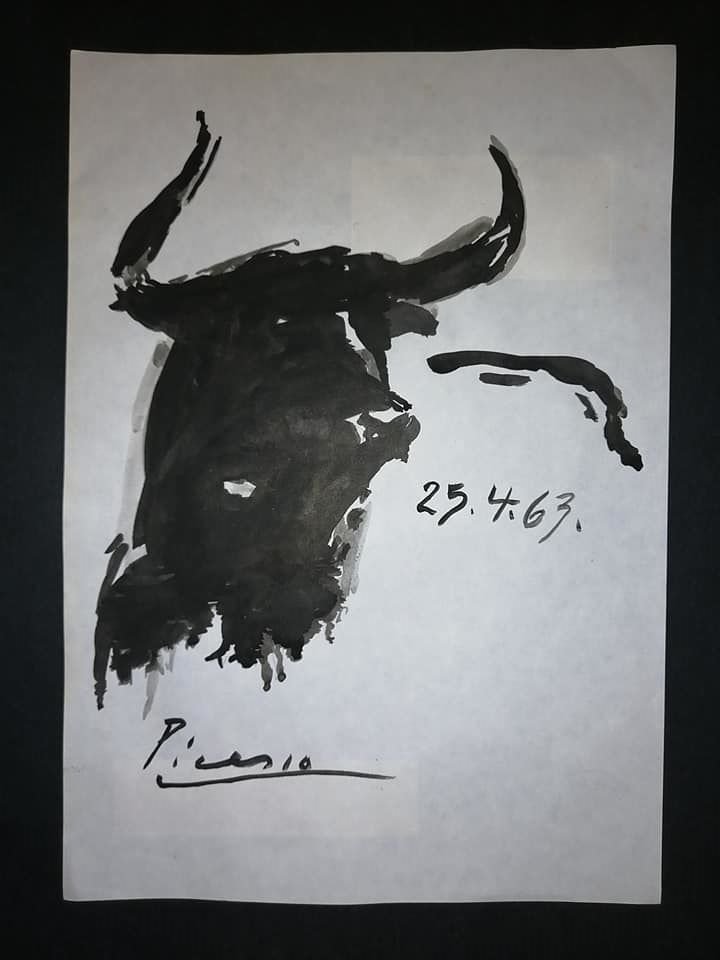 Signed Ink Painting Pablo Picasso (1 of 2)