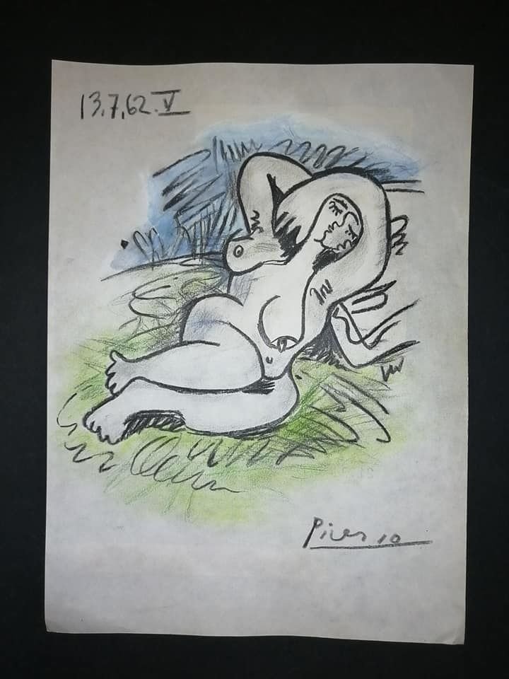 Signed Ink Painting Pablo Picasso (1 of 2)