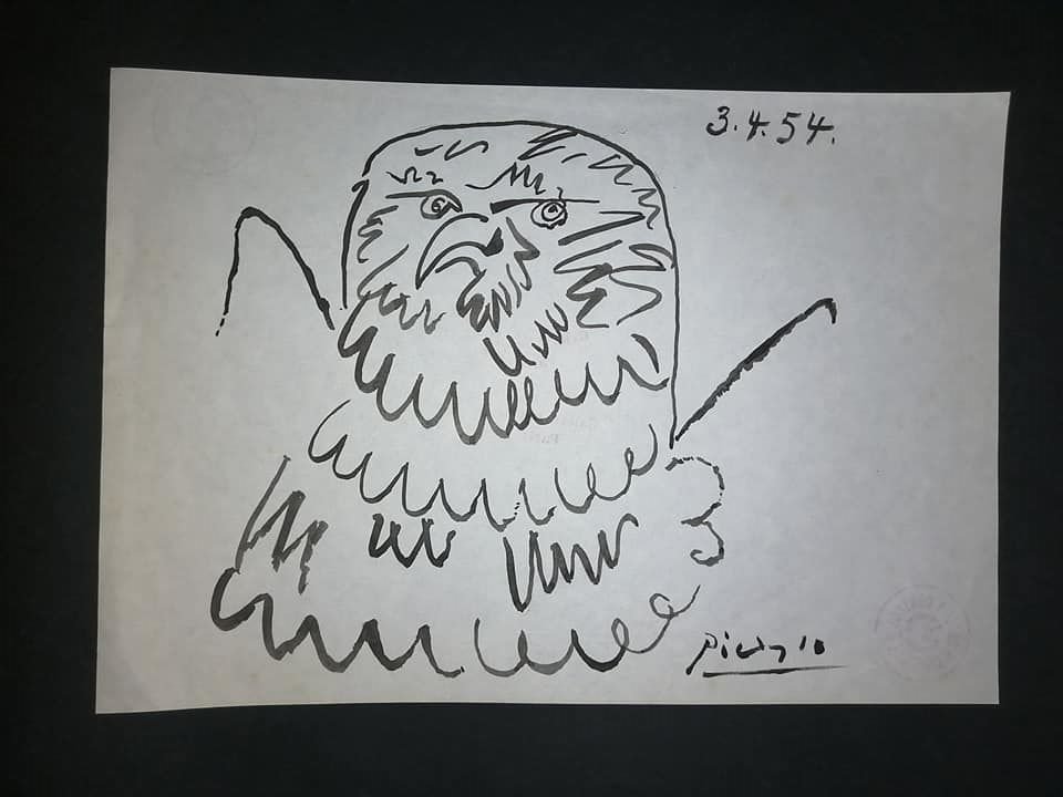 Signed Ink Painting Pablo Picasso (1 of 2)