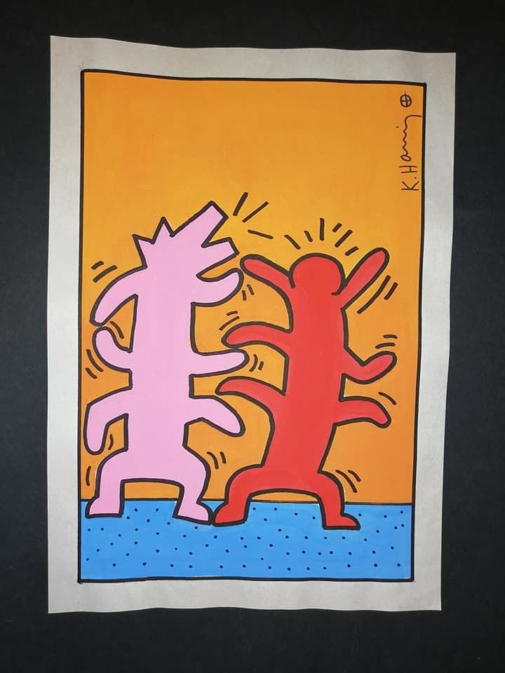 Signed Drawing On Paper Keith Haring (1 of 2)
